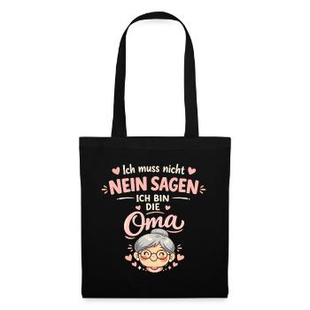 Mamie, je n’ai pas besoin de dire non, drôle - Sac en tissu - noir - Devant