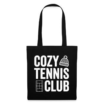 Cozy Tennis Club, stylish tennis polo - Tote Bag - black - Front