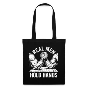 Arm Wrestling – Real Men Holding Hands - Tote Bag - black - Front