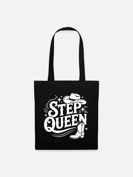 Step Queen Line Dance Western - Stoffbeutel - Schwarz