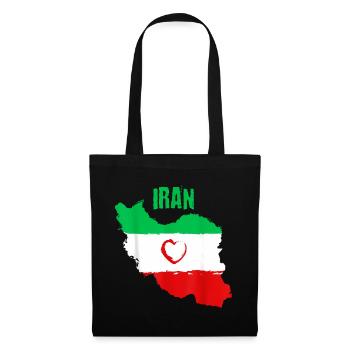 Iranian Heart Flag - Tote Bag - black - Front