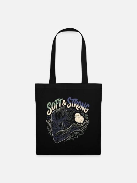 Soft And Strong Men - Stoffbeutel - Schwarz