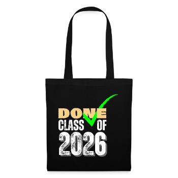 Coche de fin d’études de la promotion 2026 terminée - Sac en tissu - noir - Devant