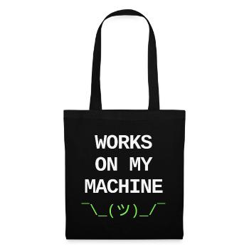 Works On My Machine – Developer IT Design - Stoffbeutel - Schwarz - Vorne