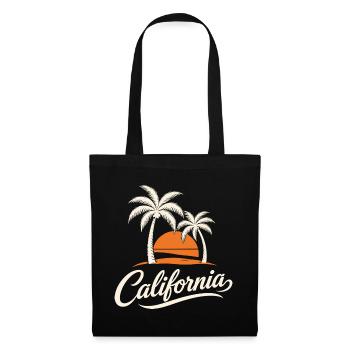 Palm Trees and California Sunset - Tote Bag - black - Front