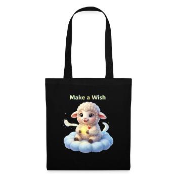 Make a wish with Lammy - Stoffbeutel - Schwarz - Vorne