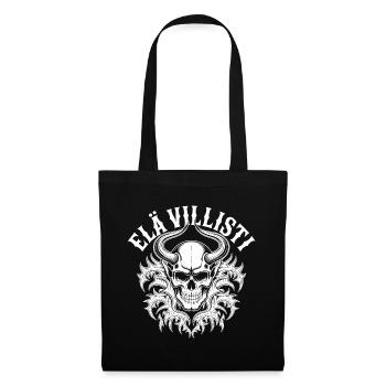 Live Wildness: Horned Skull - Stoffbeutel - Schwarz - Vorne
