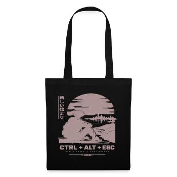 Neue Horizonte: CTRL ALT ESC Retro-Szene - Stoffbeutel - Schwarz - Vorne