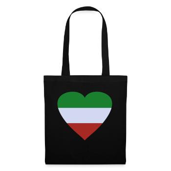 herz_iran - Stoffbeutel - Schwarz - Vorne
