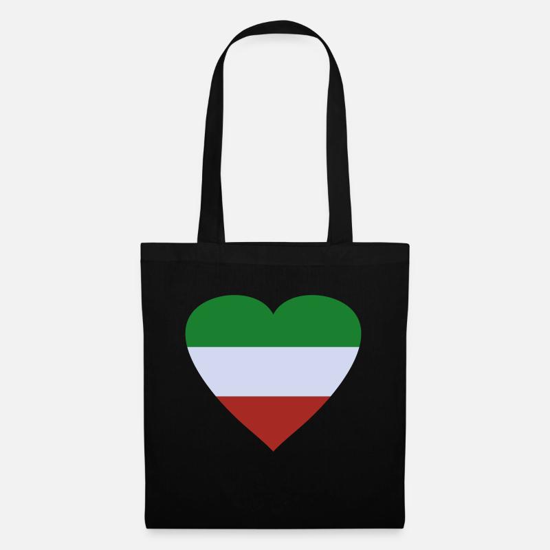 herz_iran - Stoffbeutel - Schwarz