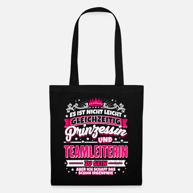 chef Princesse et équipe - Sac en tissu - noir
