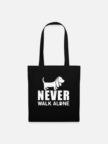 Never walk alone - Tote Bag - black