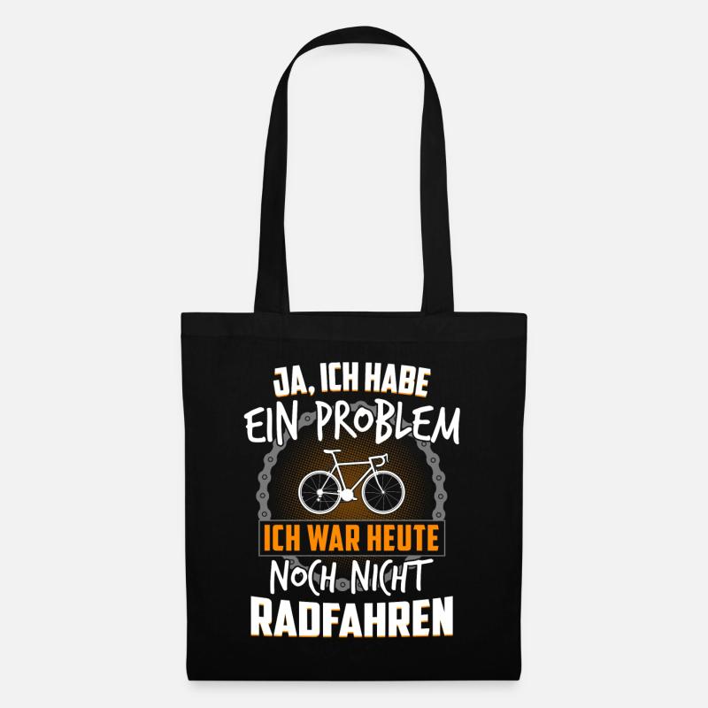 Ich war heute noch nicht Radfahren - Stoffbeutel - Schwarz