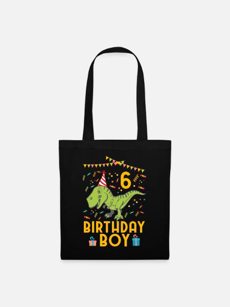 Birthday Boy - 6. Geburtstag - Stoffbeutel - Schwarz