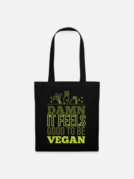 Damn it feels good to be Vegan | Vegan sein rockt! - Stoffbeutel - Schwarz