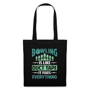 Bowling is like Duct Tape it fixes everything - Sac en tissu - noir - Devant