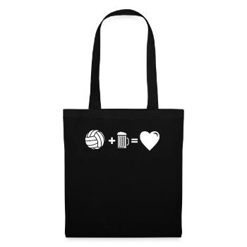 Volleyball beer love gift - Tote Bag - black - Front