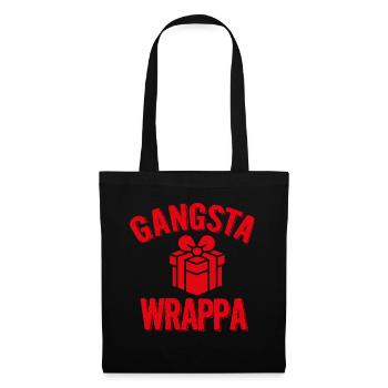 Gangsta Wrappa Xmas Geschenk - Stoffbeutel - Schwarz - Vorne