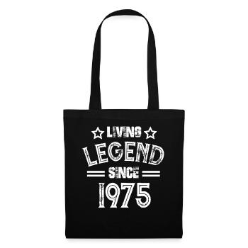 Living Legend depuis 1975 cadeau 75er - Sac en tissu - noir - Devant