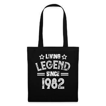 Living Legend since 1982 82er Jahrgang Geschenk - Stoffbeutel - Schwarz - Vorne