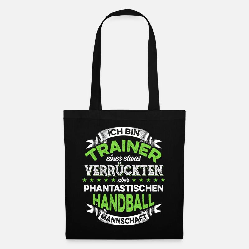 Trainer einer verrückten Handball Mannschaft - Stoffbeutel - Schwarz