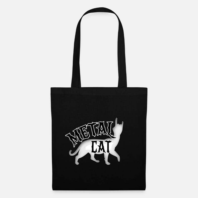 Metal Cat - Rock-Katze - Stoffbeutel - Schwarz