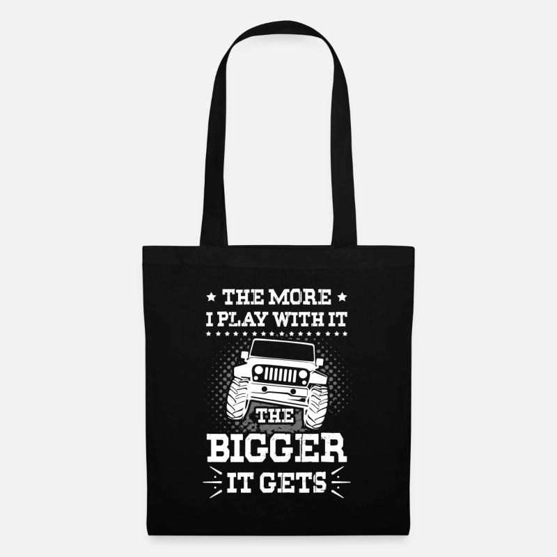 The more i play with it the bigger it gets - Jeep - Stoffbeutel - Schwarz