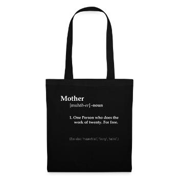 T-shirt maman drôle disant cadeau d'anniversaire - Sac en tissu - noir - Devant