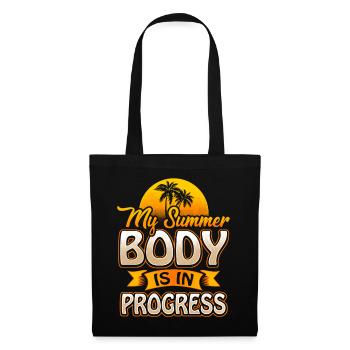 Mon corps d'été est en cours Fitness Sport Muscle - Sac en tissu - noir - Devant