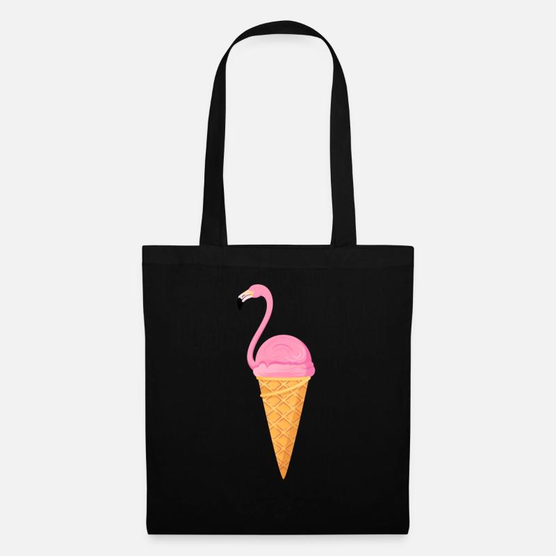 Flamingo Ice Cream - Stoffbeutel - Schwarz