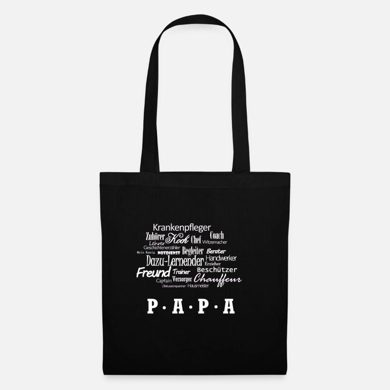 Papa - Stoffbeutel - Schwarz