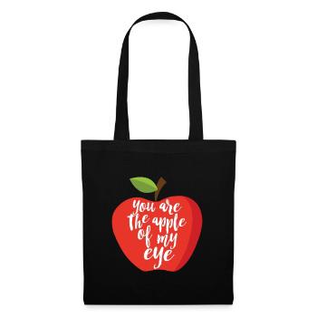 Aime l'oeil de fruit pomme disant dictons idée cadeau - Sac en tissu - noir - Devant