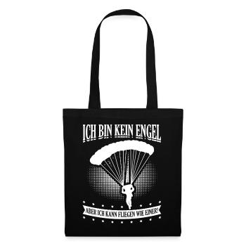Paragliding Parachute Parachute Jumper - Tote Bag - black - Front