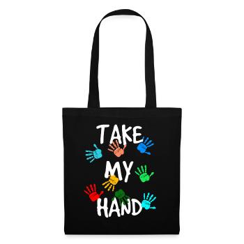 Take my Hand - Stoffbeutel - Schwarz - Vorne
