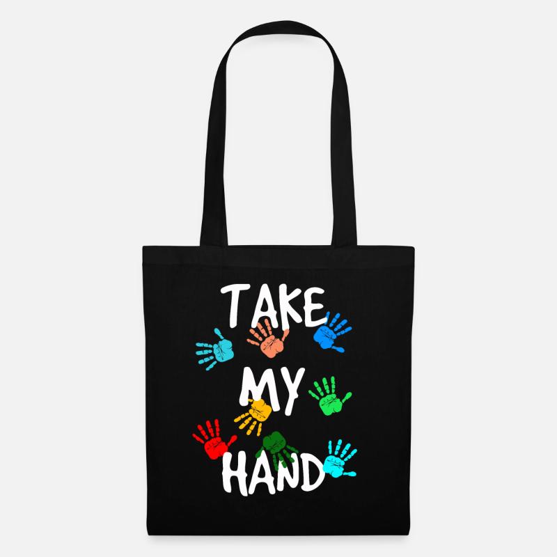 Prends ma main - Sac en tissu - noir