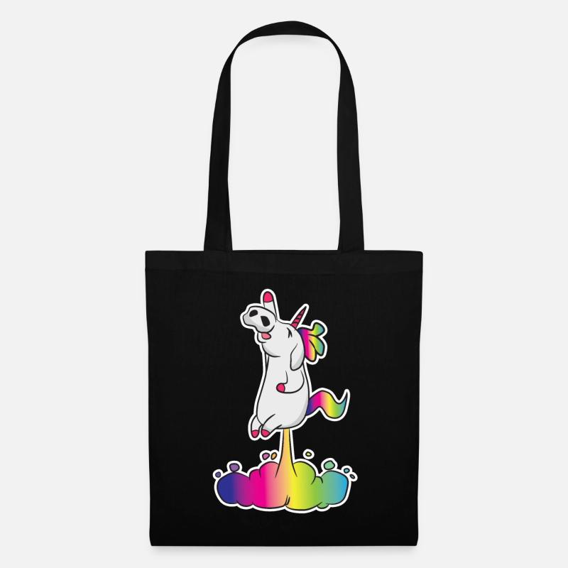Super Einhorn - Stoffbeutel - Schwarz