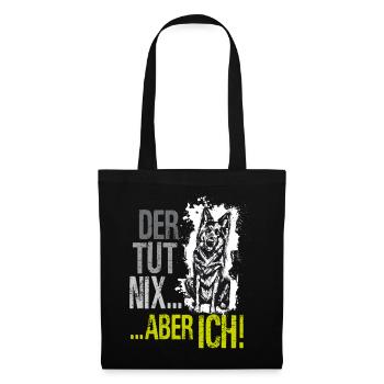 Lustiges Hunde Shirt Sprüche Schäferhund Geschenk - Stoffbeutel - Schwarz - Vorne