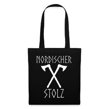 Nordischer Stolz Wikinger Vikings Axt - Stoffbeutel - Schwarz - Vorne