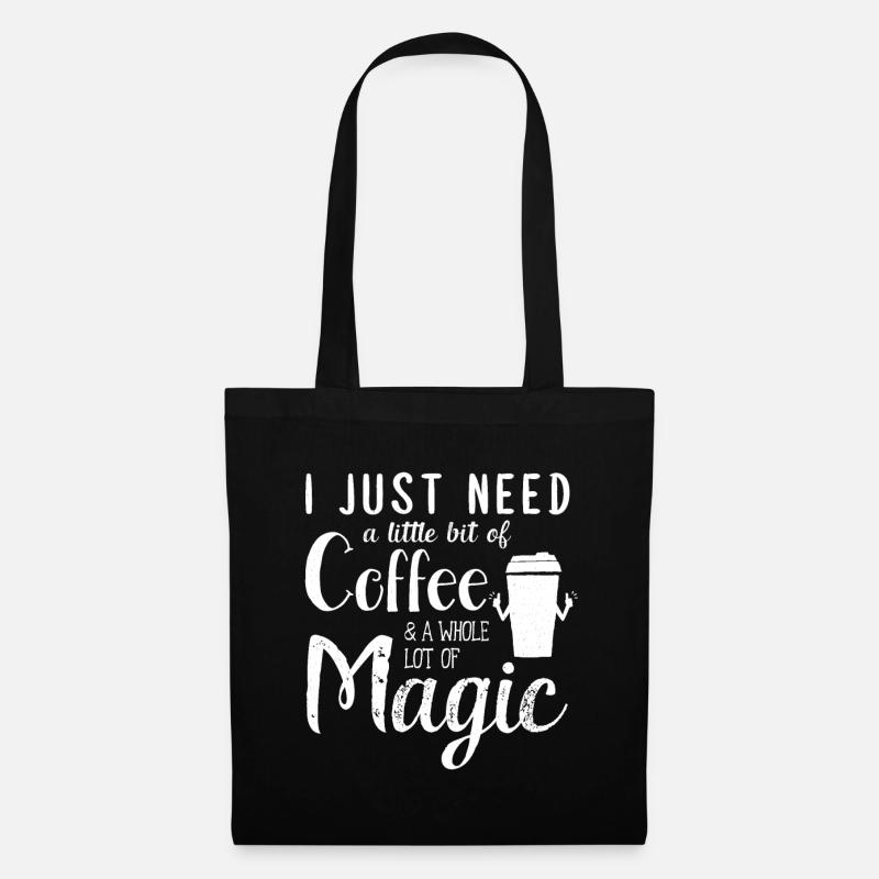 Magic Coffee Caffein magician morning believe gift - Stoffbeutel - Schwarz