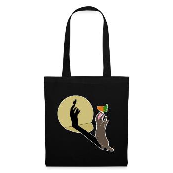 Kaninchen Schmetterling Ostern Hase Geschenkidee - Stoffbeutel - Schwarz - Vorne