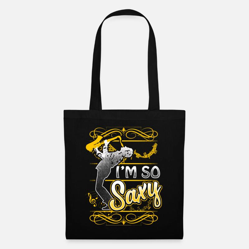 I'm So Saxy - Saxofon Saxophon Instrument Jazz - Stoffbeutel - Schwarz