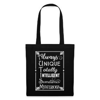 Autismus Geschenk Asperger Charakter Geschenk - Stoffbeutel - Schwarz - Vorne