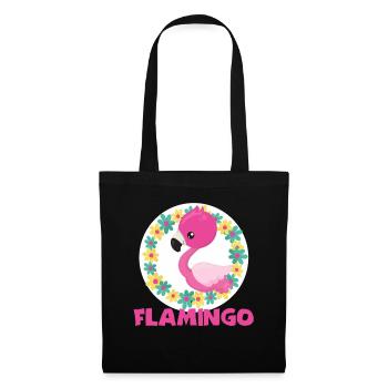 flamant - Sac en tissu - noir - Devant