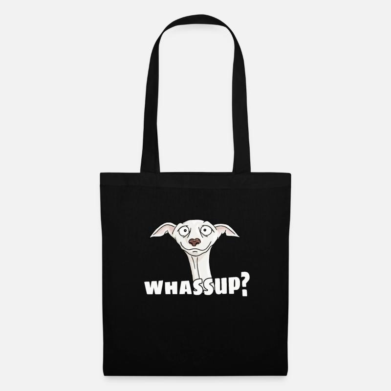 Windhund whassup? lustiges Galgo Espanol Geschenk - Stoffbeutel - Schwarz