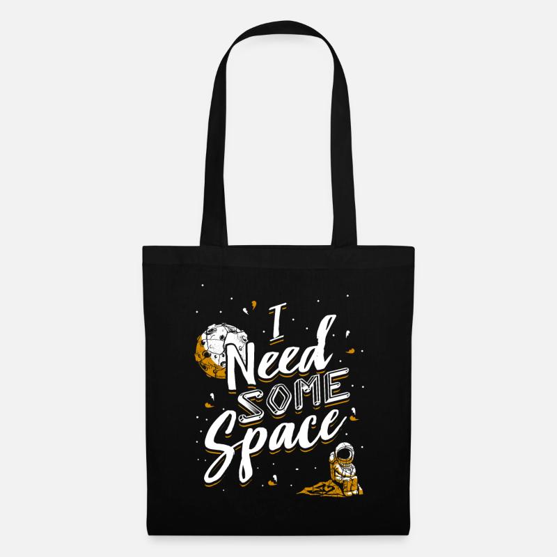 I need some Space. Niedlicher Astronaut Raumfahrer - Stoffbeutel - Schwarz