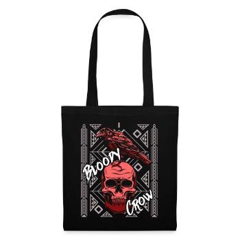 Crâne sanglant crâne tête de mort crâne crâne - Sac en tissu - noir - Devant