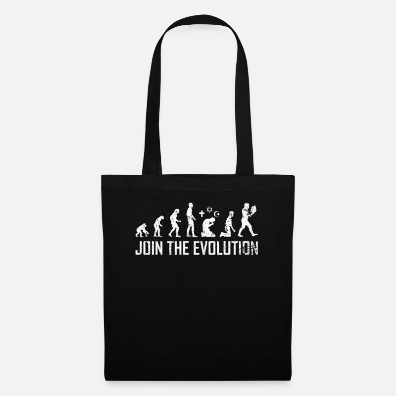 Atheist Evolution Wissenschaft Darwin Atheismus - Stoffbeutel - Schwarz