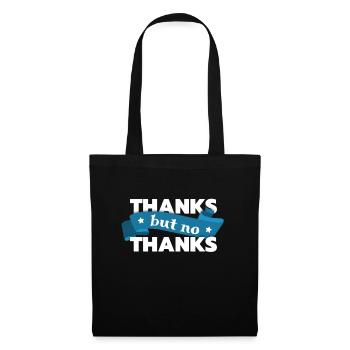 Thanksgiving Merci mais non merci - Sac en tissu - noir - Devant