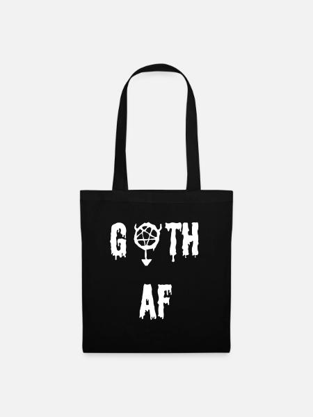 Goth as fu** - Geschenk für Gothics Grufties - Stoffbeutel - Schwarz