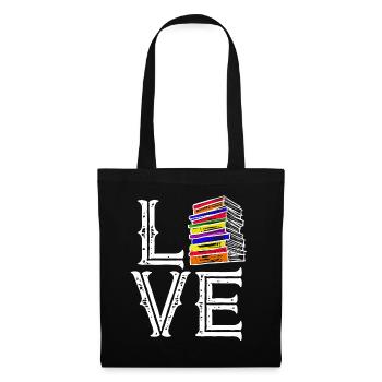 Love Reading Books For Book Lover - Stoffbeutel - Schwarz - Vorne